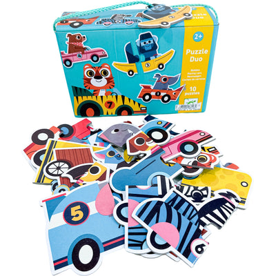 Puzzle premier âge "Puzzle duo Bolides" de seconde main en carton pour enfant à partir de 24 mois - Vue 2