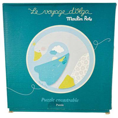 Puzzle premier âge "Puzzle encastrable oie Le voyage d''Olga" de seconde main en bois pour enfant à partir de 12 mois - Vue 1
