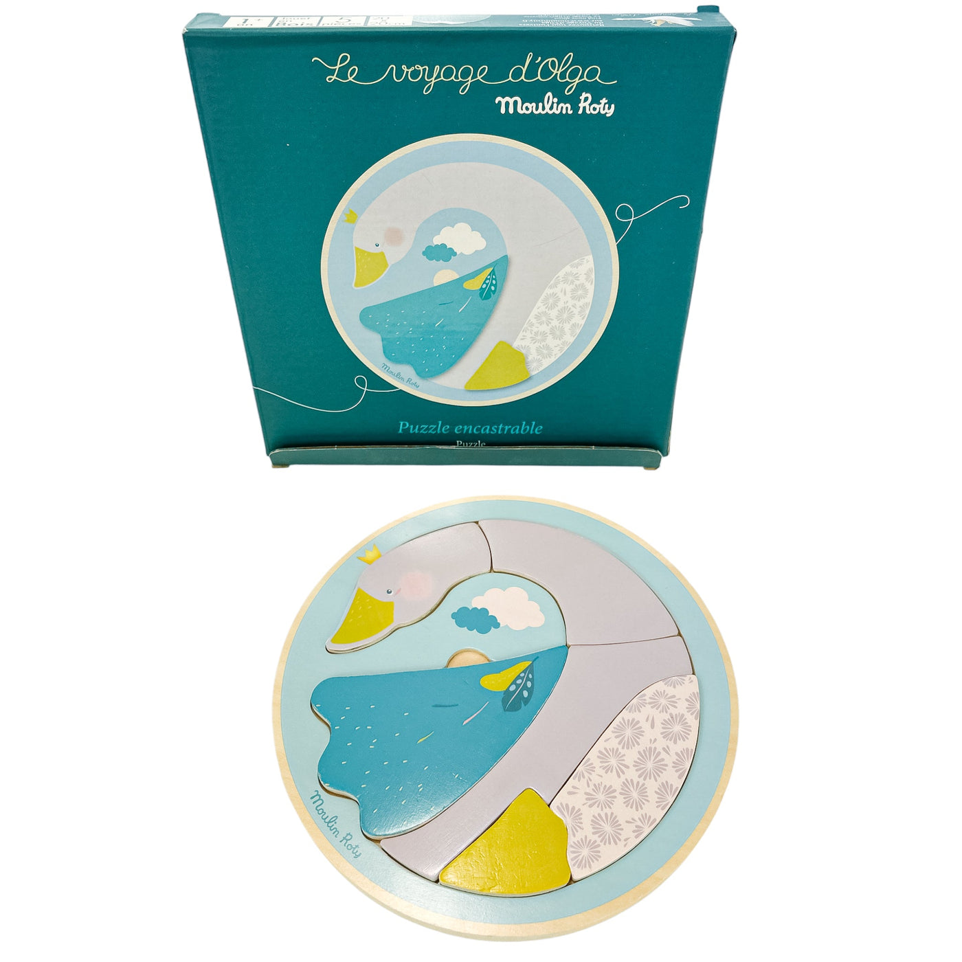 Puzzle premier âge "Puzzle encastrable oie Le voyage d''Olga" de seconde main en bois pour enfant à partir de 12 mois - Vue 2