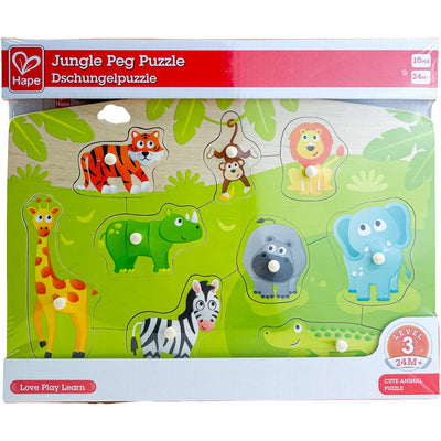 Puzzle premier âge "Puzzle Jungle Peg" de seconde main en bois pour enfant à partir de 24 mois - Vue 1