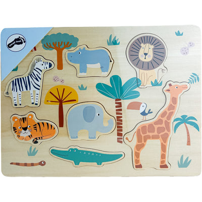 Puzzle premier âge "Puzzle Safari" de seconde main en bois pour enfant à partir de 24 mois - Vue 1