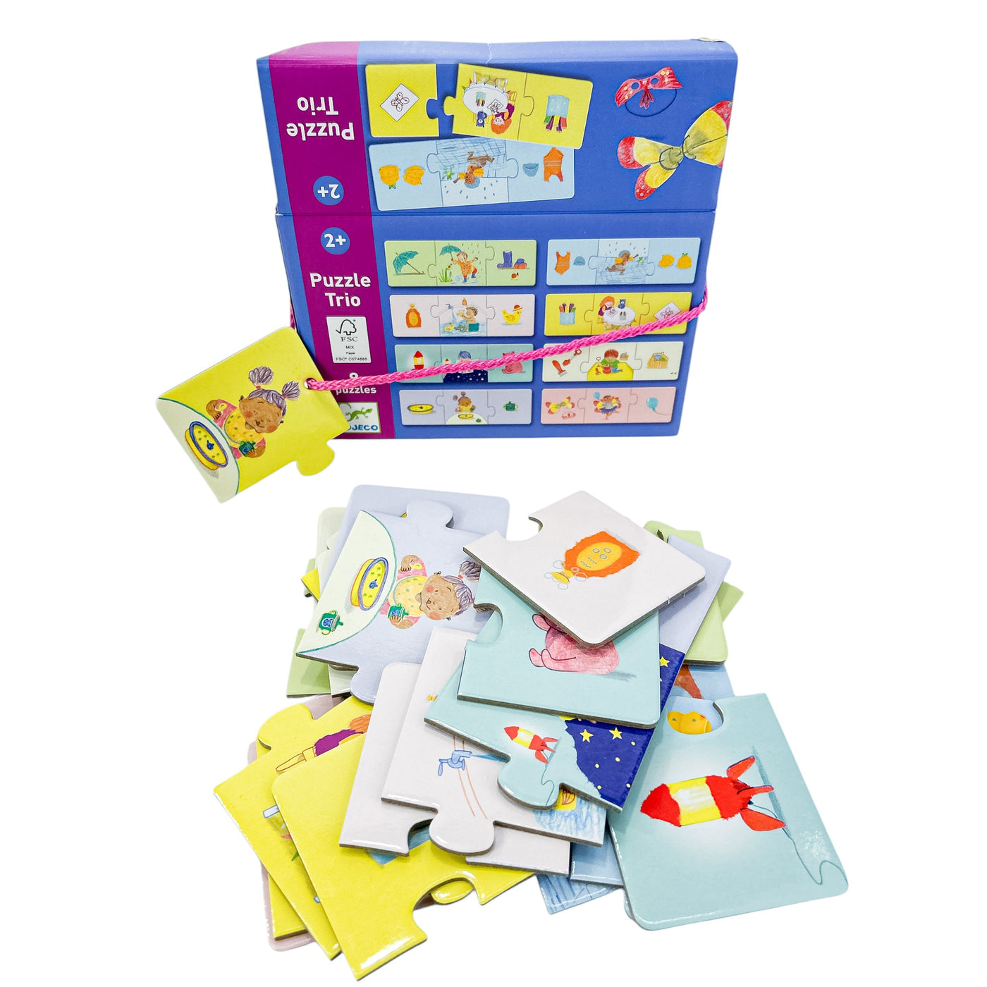 Puzzle premier âge "Puzzles Trio Djeco Mon quotidien" de seconde main en carton pour enfant à partir de 24 mois - Vue 2