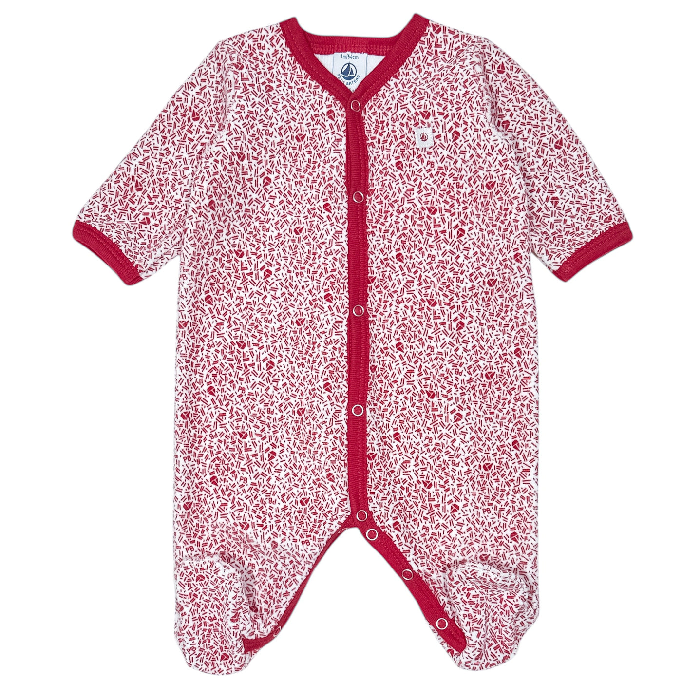 Pyjama de seconde main en velours pour bébé de 1 mois - Vue 1