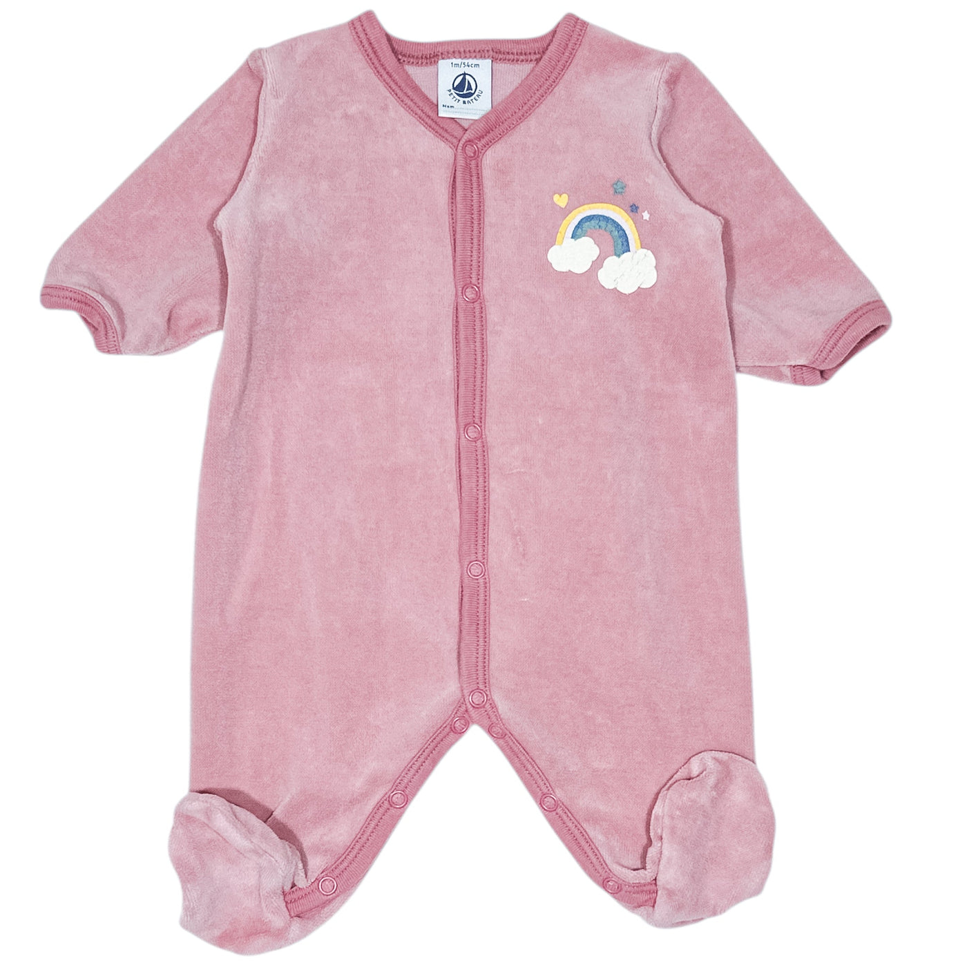 Pyjama de seconde main en velours pour bébé fille de 1 mois - Vue 1