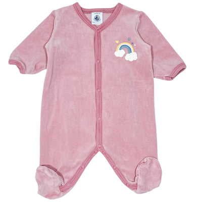 Pyjama de seconde main en velours pour bébé fille de 1 mois - Vue 1