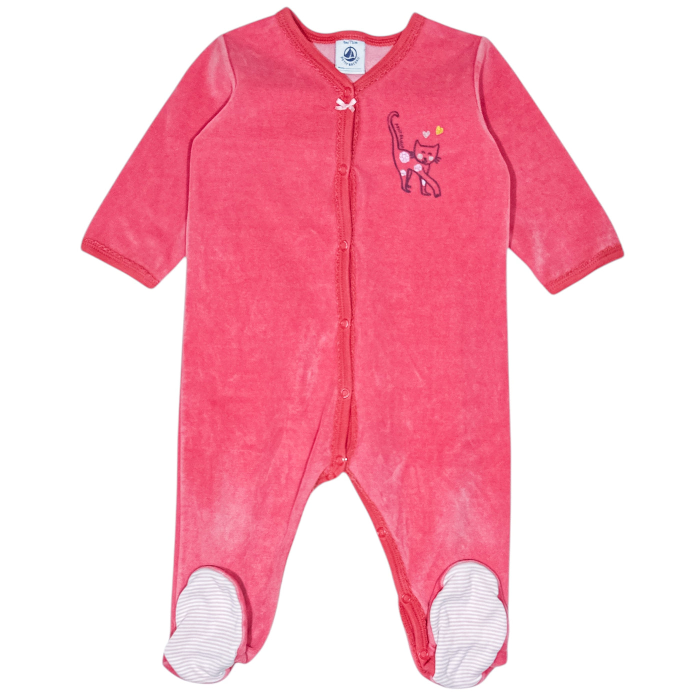 Pyjama de seconde main en velours pour bébé fille de 9 mois - Vue 1