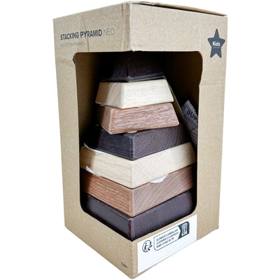 Anneaux à empiler "Pyramide à empiler Natural Neo" de seconde main en bois pour enfant à partir de 12 mois - Vue 1