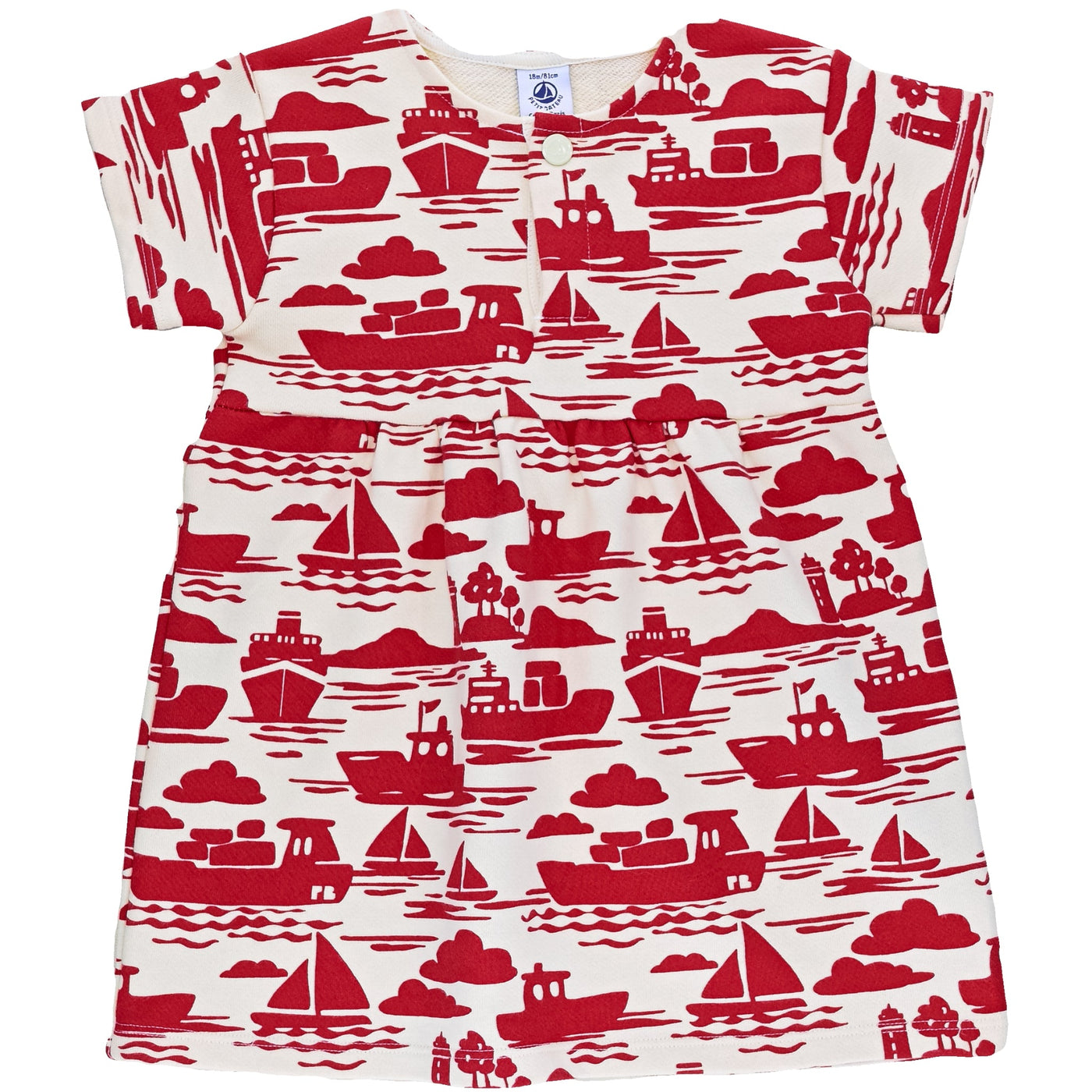 Robe à manches courtes de seconde main en coton bio pour bébé fille de 18 mois - Vue 1