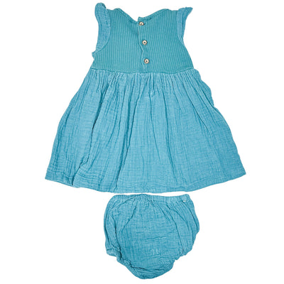 Robe avec bloomer de seconde main en coton pour bébé fille de 3 mois - Vue 2