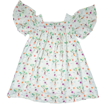 Robe à manches courtes de seconde main en coton pour enfant fille de 4 ans - Vue 1