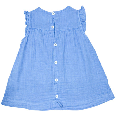 Robe à manches courtes de seconde main en gaze de coton pour bébé fille de 6 mois - Vue 2