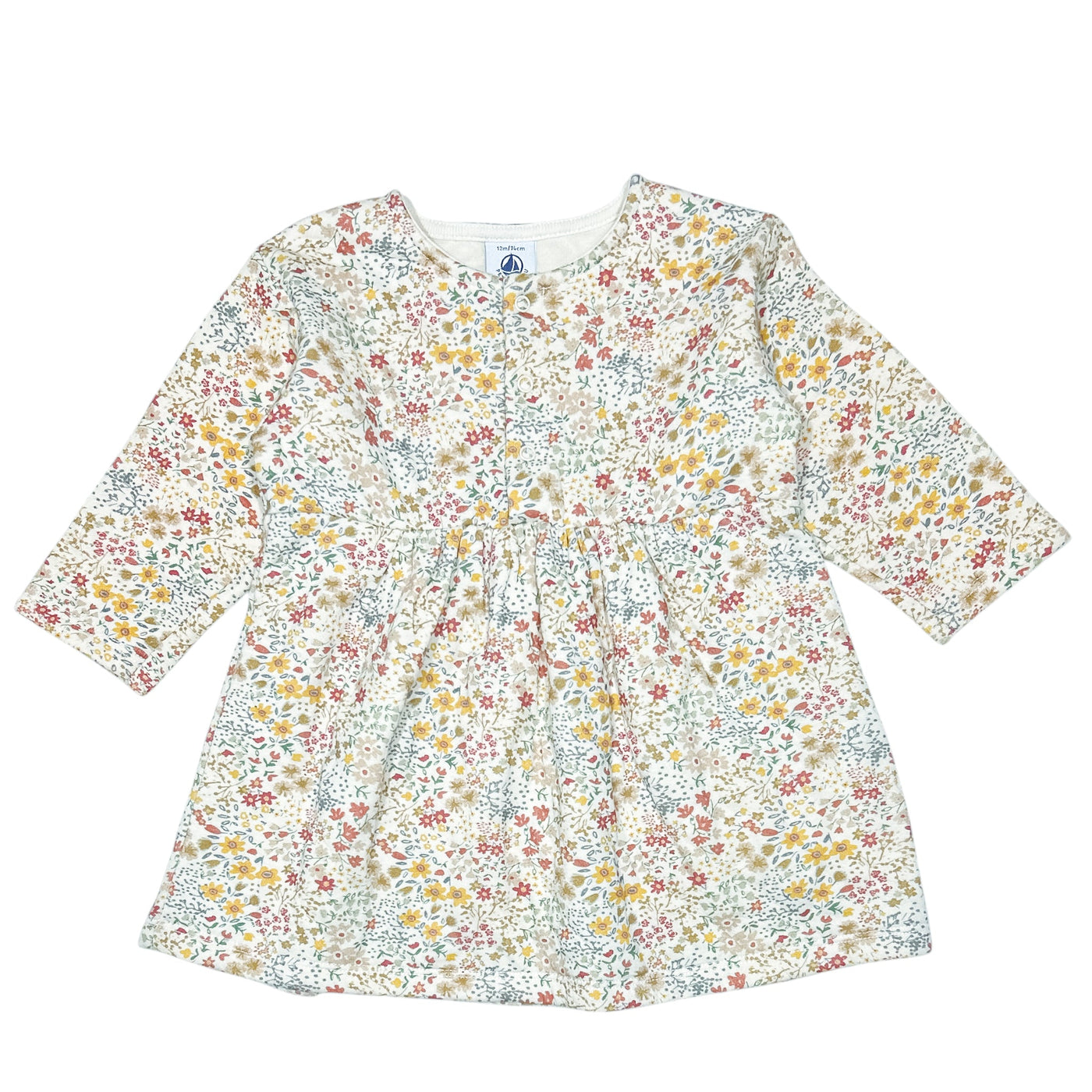 Robe à manches longues de seconde main en coton pour bébé fille de 12 mois - Vue 1
