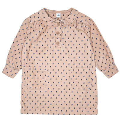 Robe à manches longues de seconde main en velours pour enfant fille de 4 ans - Vue 1