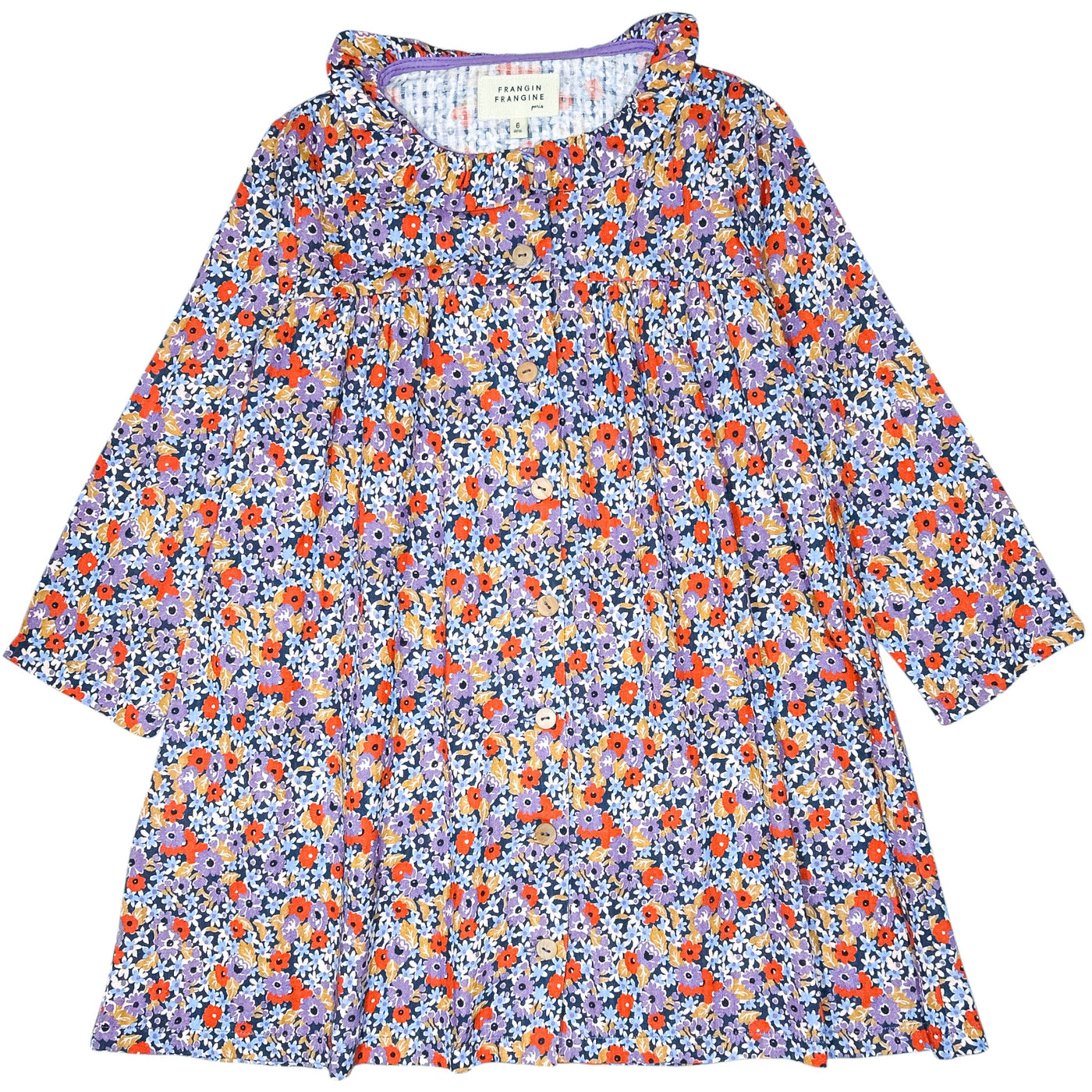Robe à manches longues de seconde main en coton pour enfant fille de 6 ans - Vue 1