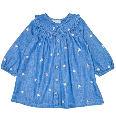 Robe à manches longues de seconde main en coton pour bébé fille de 9 mois - Vue 1