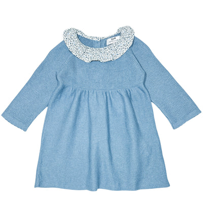 Robe à manches longues de seconde main en coton et laine pour bébé fille de 9 mois - Vue 1