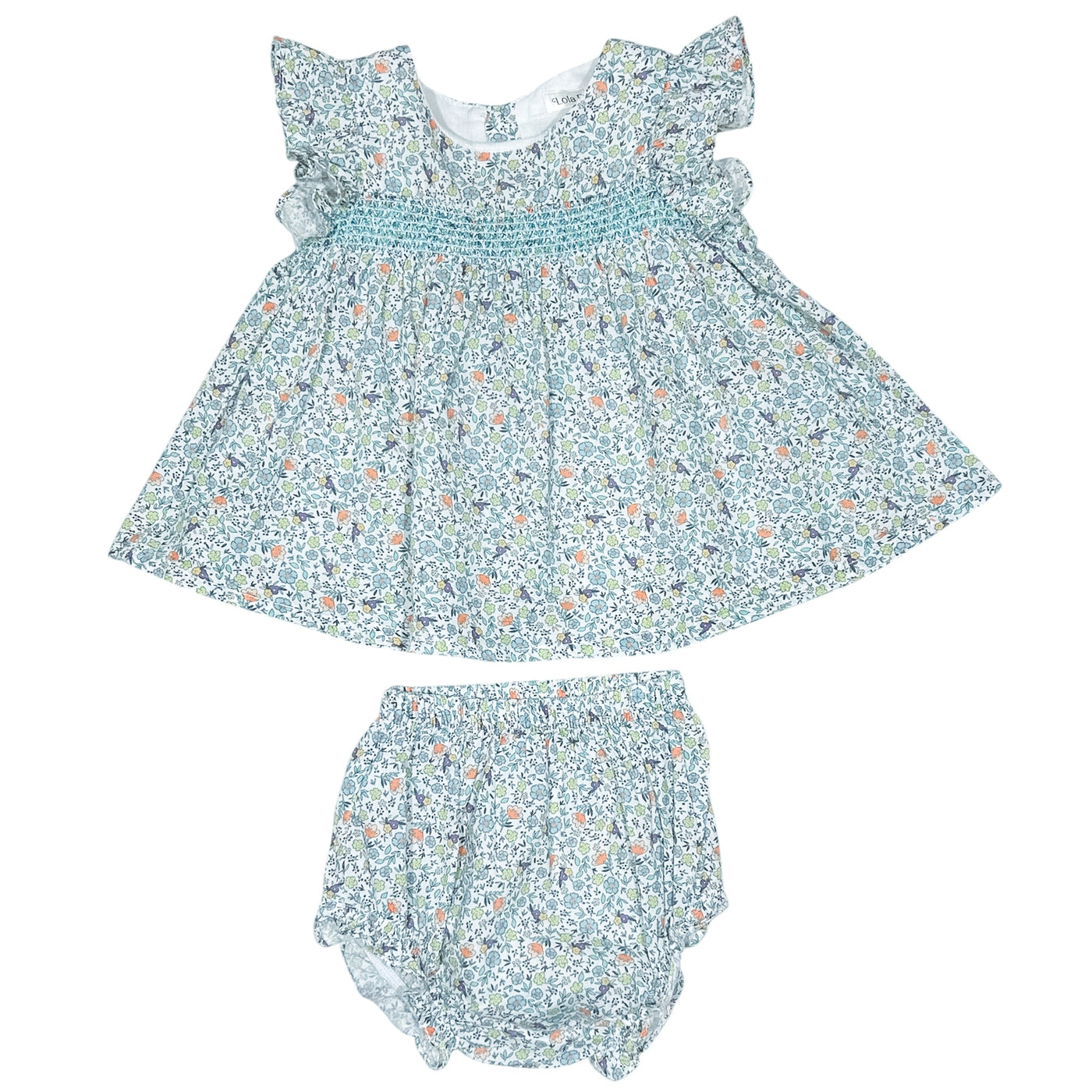 Robe avec bloomer de seconde main en coton pour bébé fille de 6 mois - Vue 1