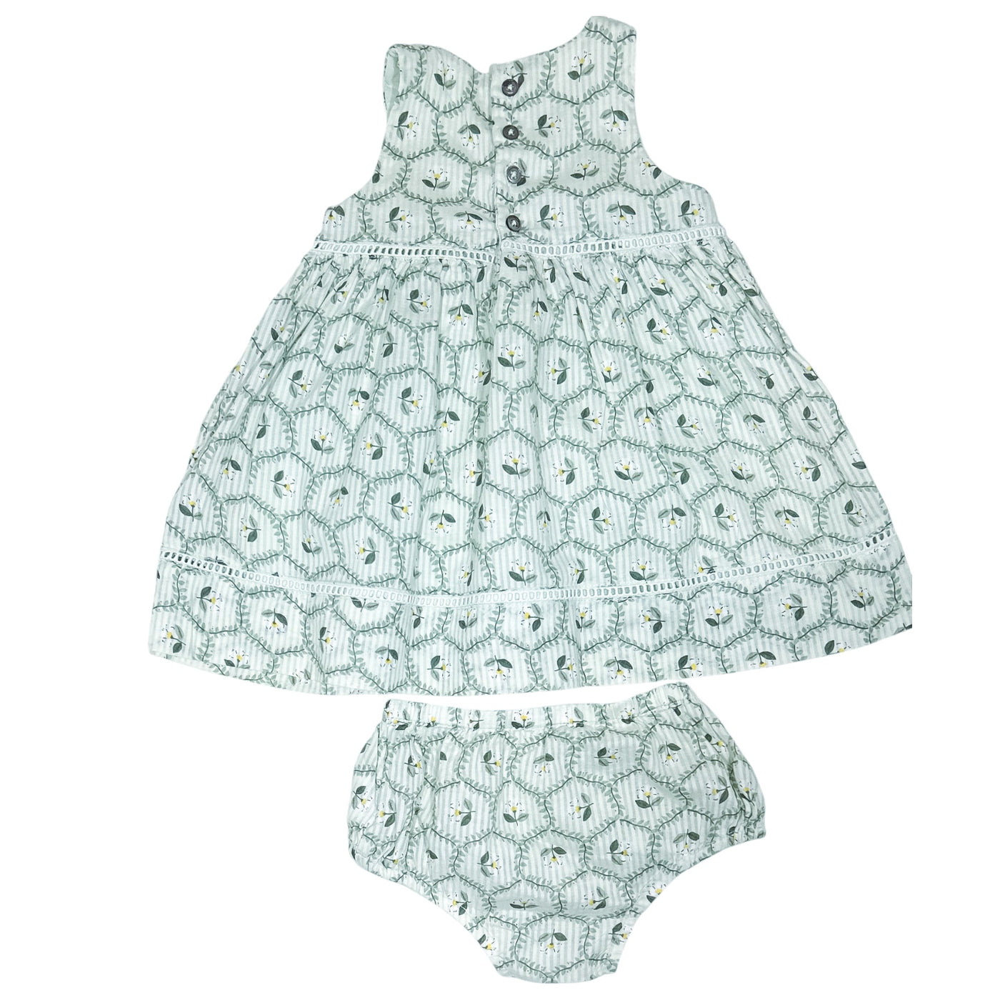 Robe avec bloomer de seconde main en coton pour bébé fille de 6 mois - Vue 2