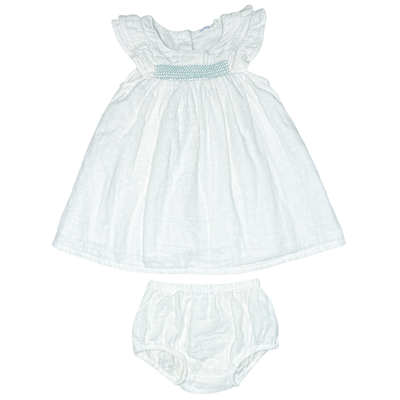 Robe avec bloomer de seconde main en coton bio pour bébé fille de 6 mois - Vue 1
