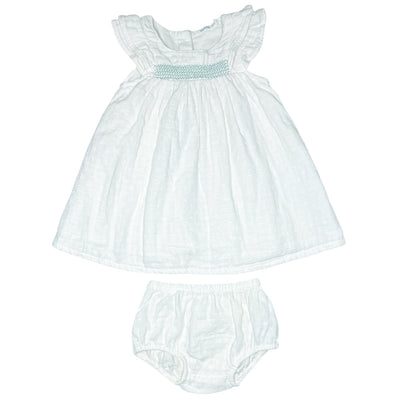Robe avec bloomer de seconde main en coton bio pour bébé fille de 6 mois - Vue 1