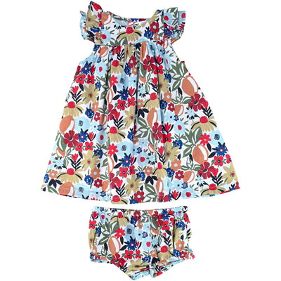 Robe avec bloomer de seconde main en coton bio pour bébé fille de 9 mois - Vue 2