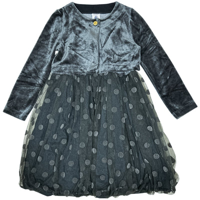 Robe de cérémonie de seconde main en velours pour enfant fille de 3 ans - Vue 1