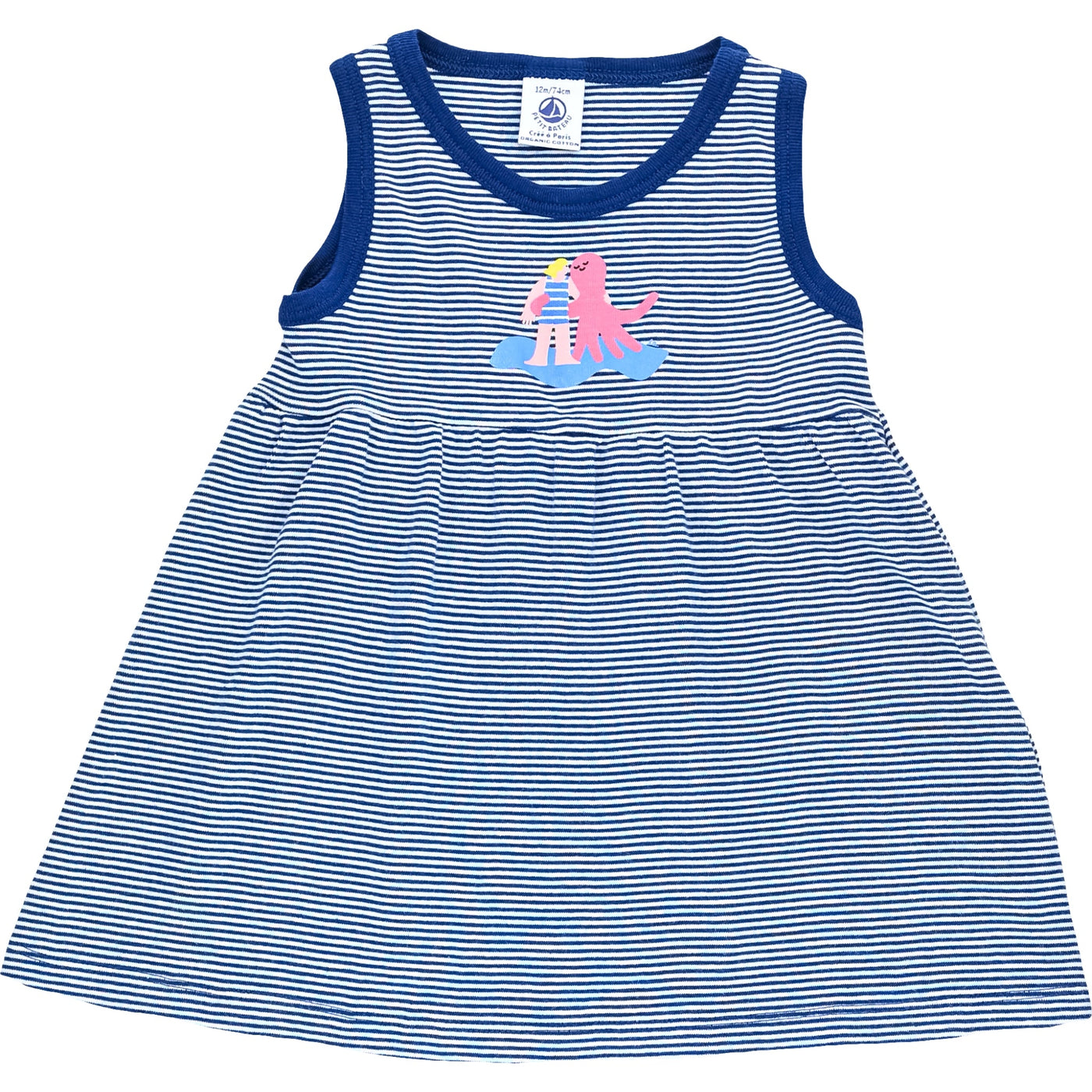 Robe sans manche de seconde main en coton bio pour bébé fille de 12 mois - Vue 1