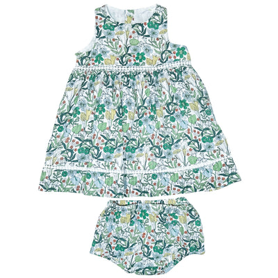 Robe avec bloomer de seconde main en coton bio pour bébé fille de 6 mois - Vue 1