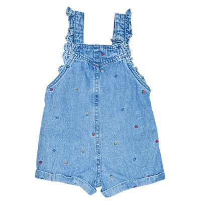Salopette-short de seconde main en jean pour bébé fille de 9 mois - Vue 2