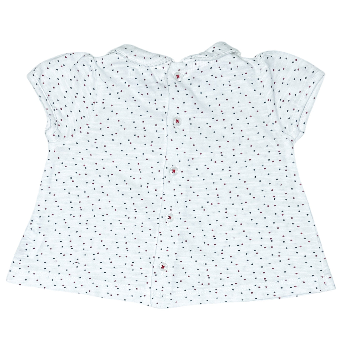 T-Shirt à manches courtes de seconde main en coton pour bébé fille de 1 mois - Vue 2
