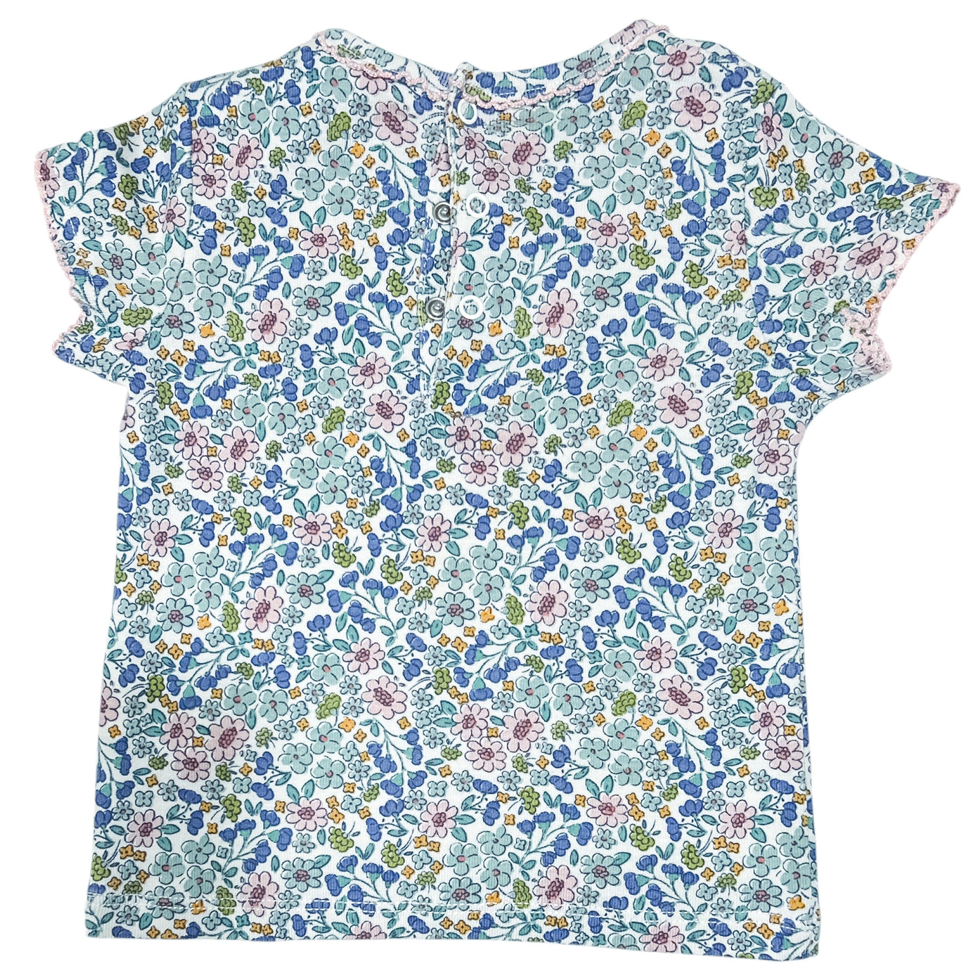 T-Shirt à manches courtes de seconde main en coton bio pour bébé fille de 12 mois - Vue 2