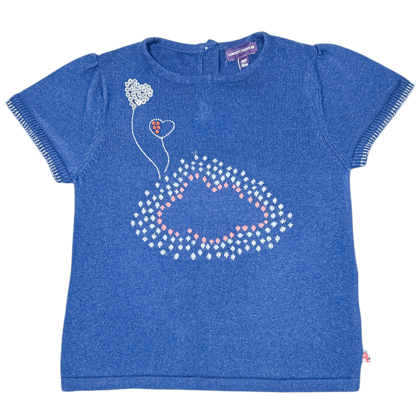 T-Shirt à manches courtes de seconde main en coton et laine pour enfant fille de 3 ans - Vue 1