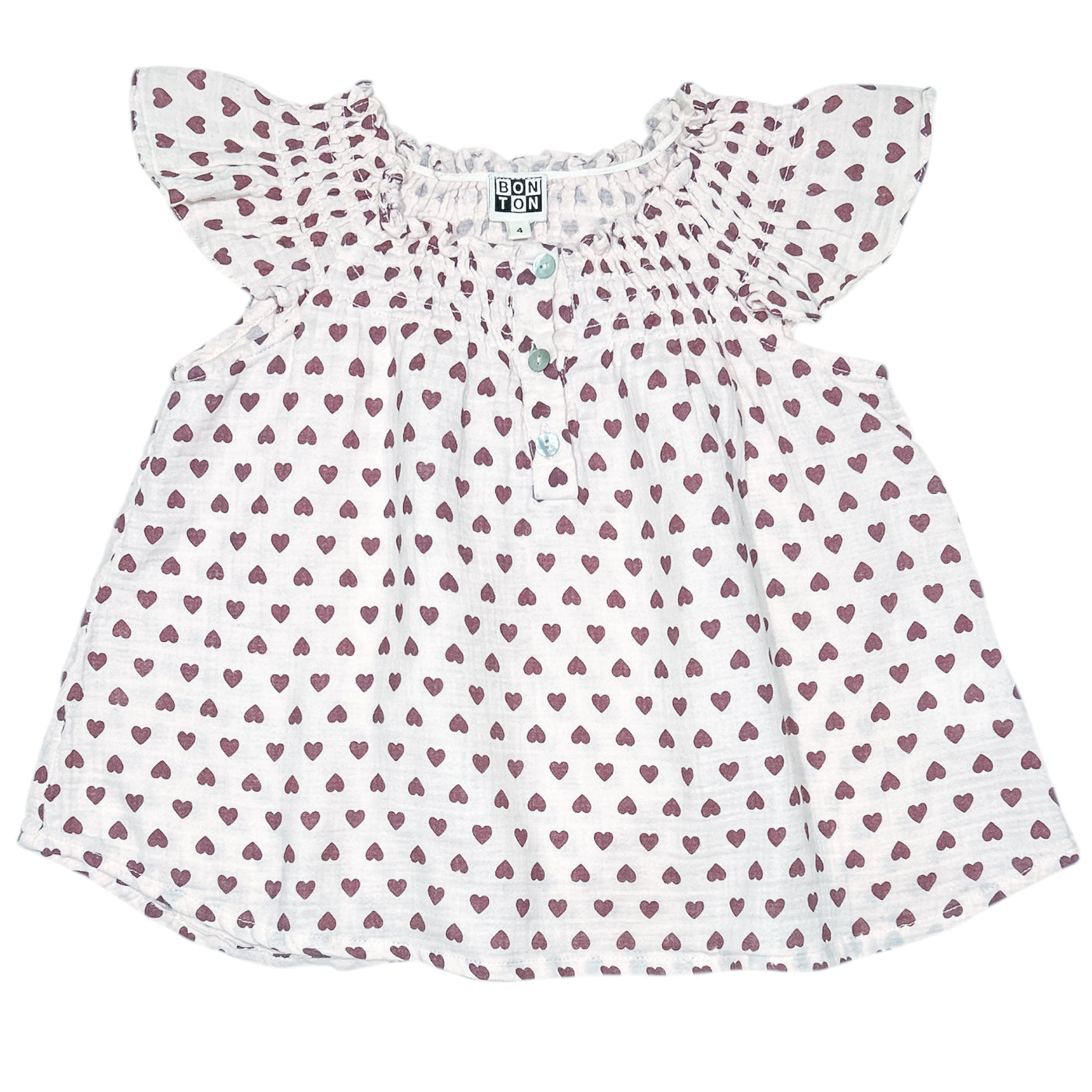 T-Shirt à manches courtes de seconde main en coton pour enfant fille de 4 ans - Vue 1