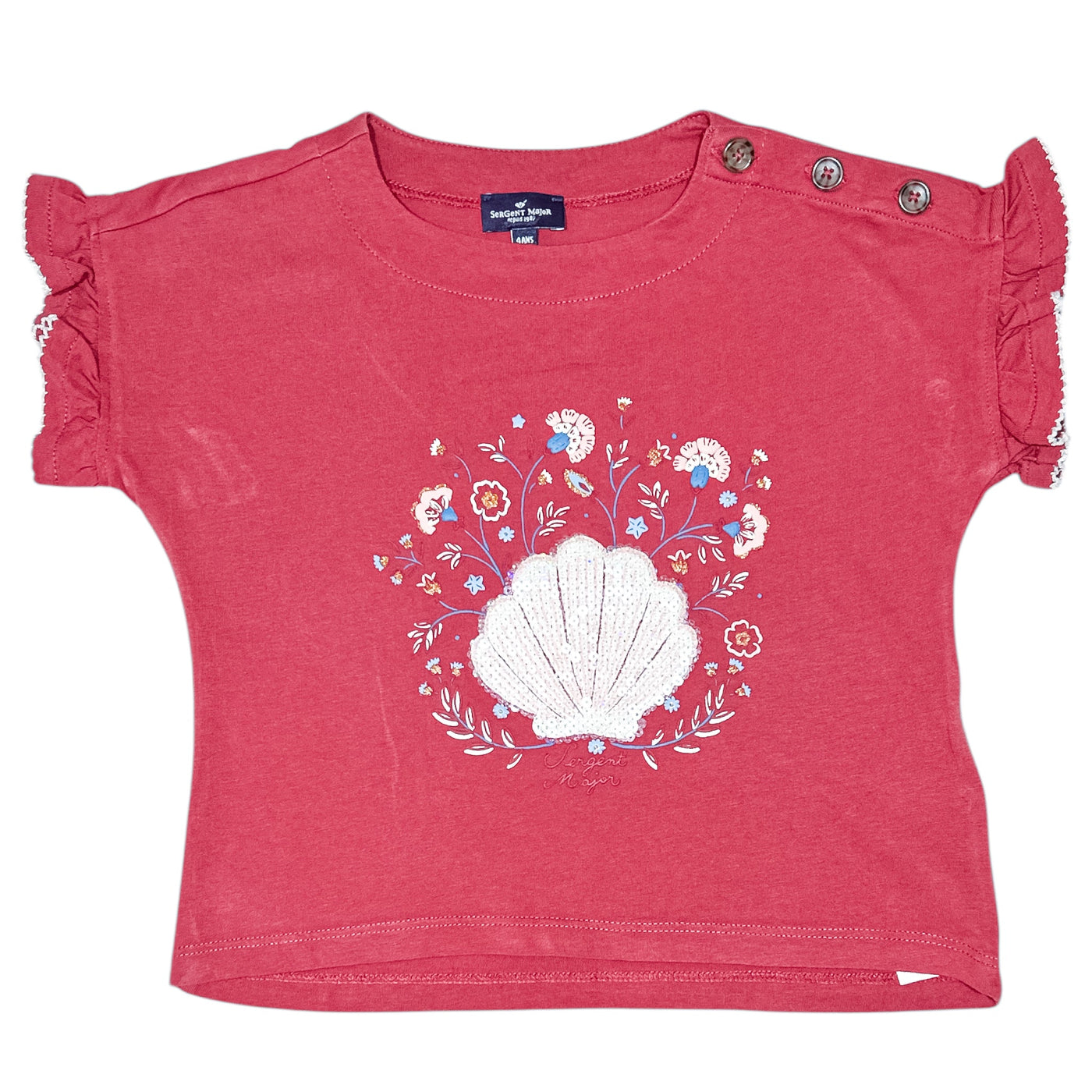 T-Shirt à manches courtes de seconde main en coton pour enfant fille de 4 ans - Vue 1