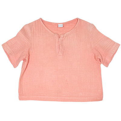 T-Shirt à manches courtes de seconde main en gaze de coton pour enfant de 4 ans - Vue 1