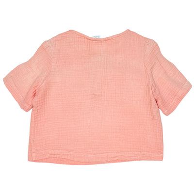 T-Shirt à manches courtes de seconde main en gaze de coton pour enfant de 4 ans - Vue 2