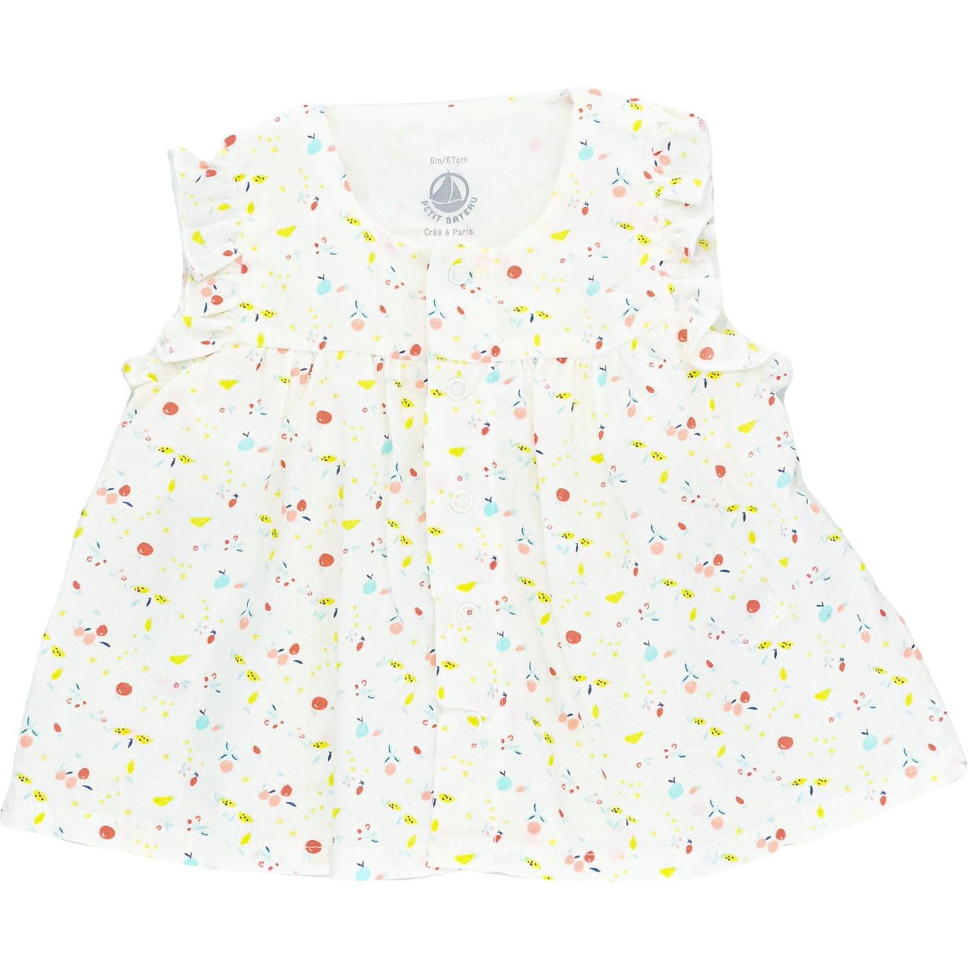 T-Shirt à manches courtes de seconde main en coton bio pour bébé fille de 6 mois - Vue 1