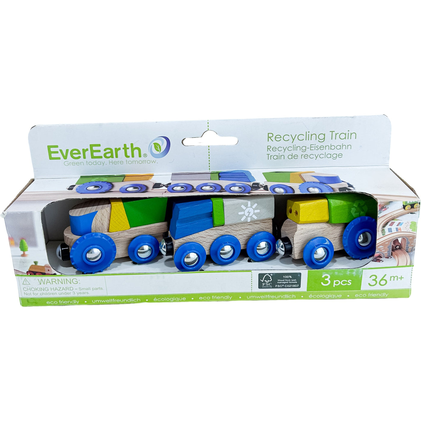 Train "Train de recyclage" de seconde main en bois pour enfant à partir de 3 ans - Vue 1