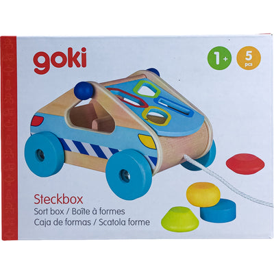 Boîte à formes géométriques "Voiture à tirer et Boîte à formes" de seconde main en bois pour enfant à partir de 12 mois - Vue 1