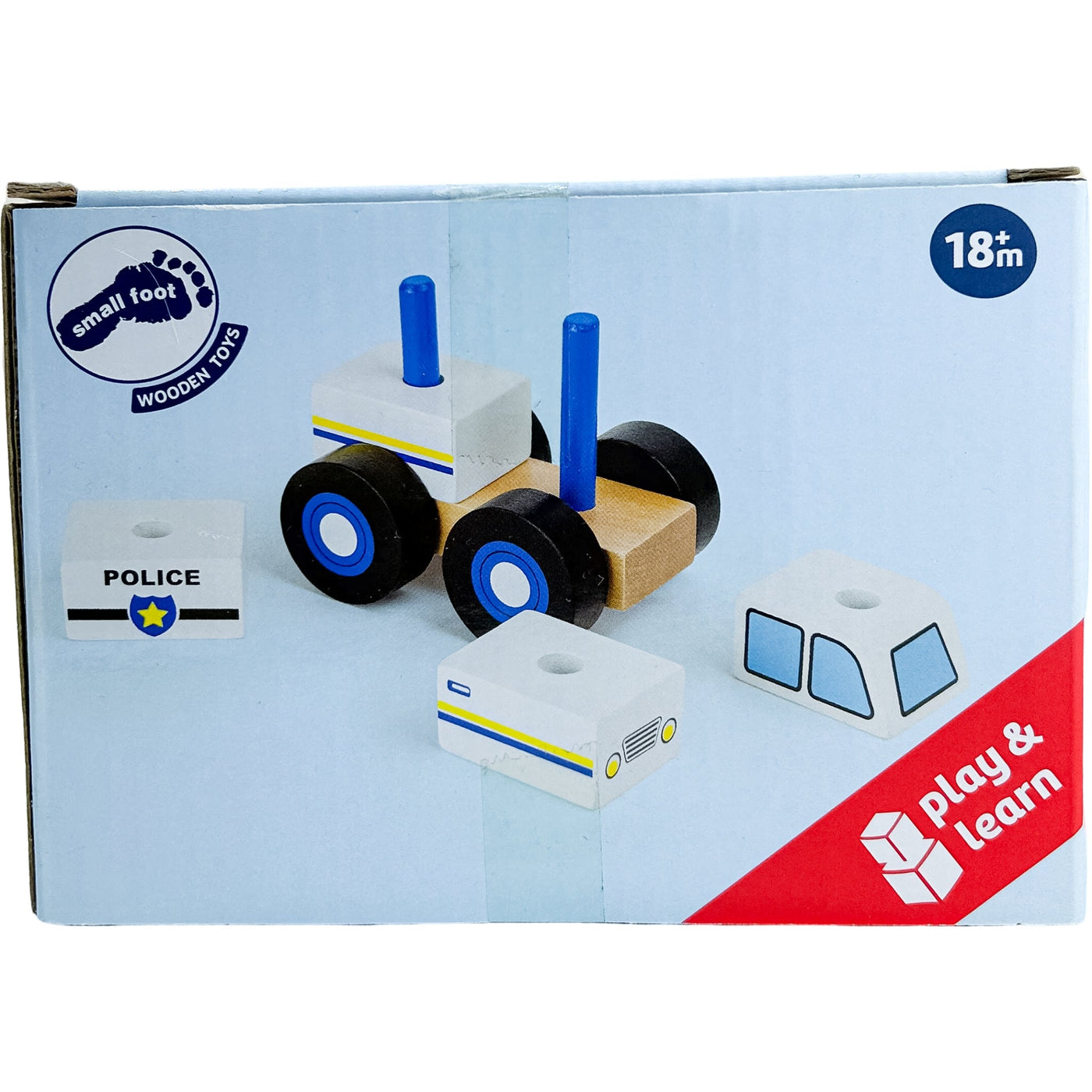 Voiture de police "Voiture de police à construire" de seconde main en bois pour enfant à partir de 18 mois - Vue 3