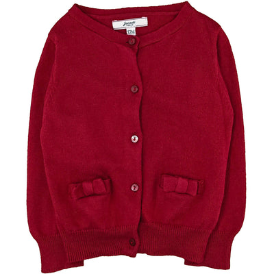 Cardigan de seconde main en coton et laine pour bébé fille de 12 mois - photo recto
