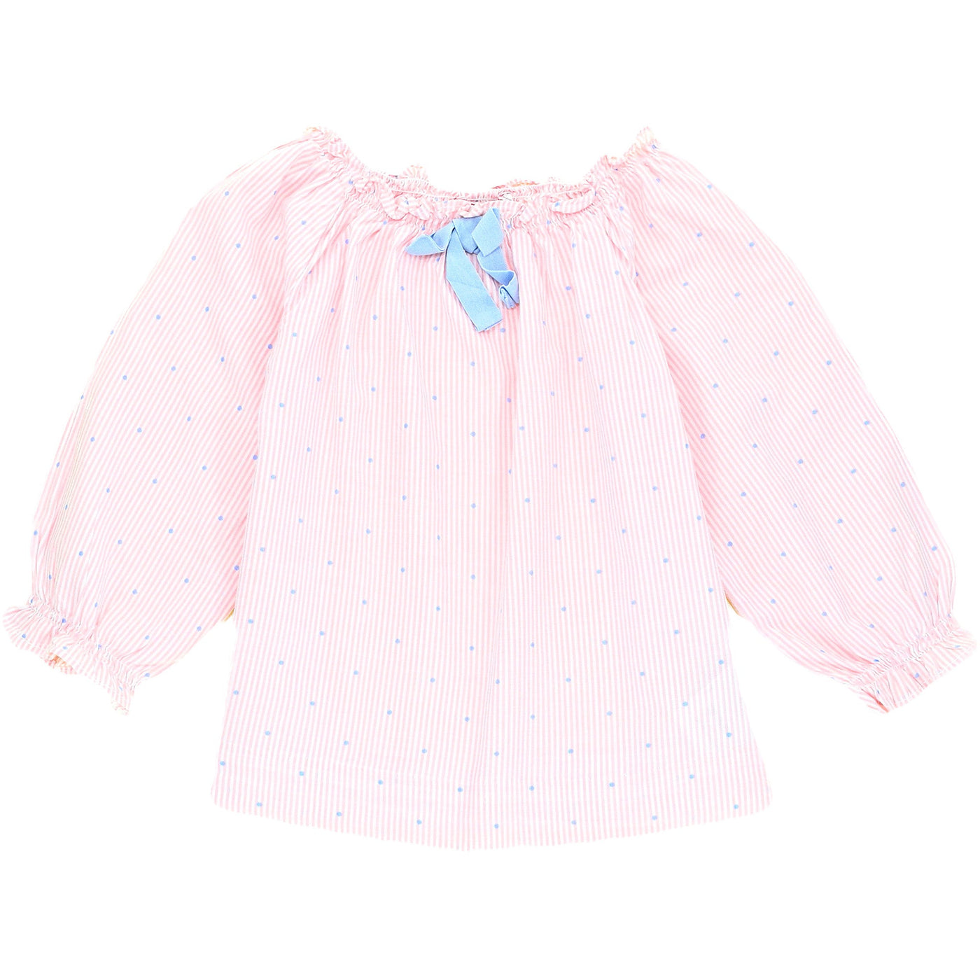 Blouse à manches longues de seconde main en coton pour bébé fille de 6 mois - photo recto