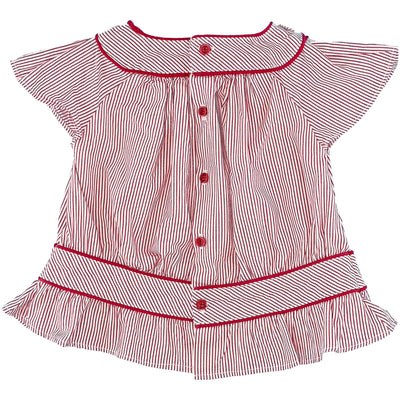 Blouse à manches courtes de seconde main en coton pour bébé fille de 6 mois - photo verso