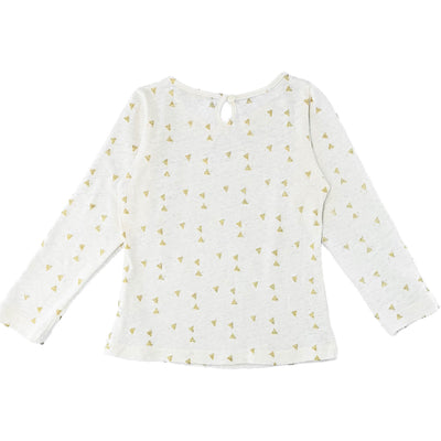 T-Shirt à manches longues de seconde main en coton et lin pour bébé fille de 24 mois - photo verso