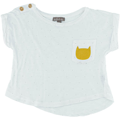 T-Shirt à manches courtes de seconde main en coton pour bébé fille de 24 mois - photo recto