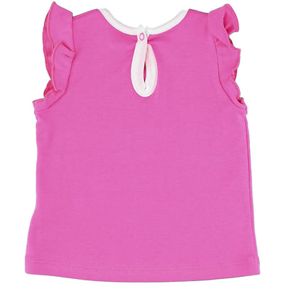 T-Shirt à manches courtes de seconde main en coton pour bébé fille de 6 mois - photo verso