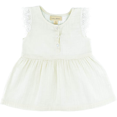 Robe sans manche de seconde main en coton bio pour bébé fille de 12 mois - photo recto