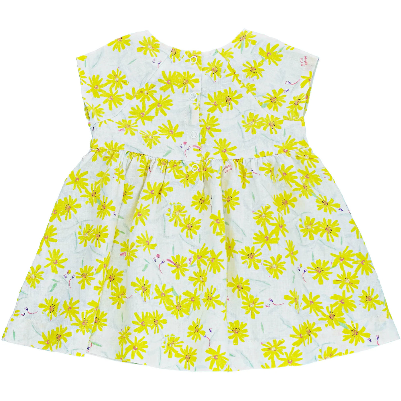 Blouse à manches courtes de seconde main en lin et coton pour bébé fille de 6 mois - photo verso