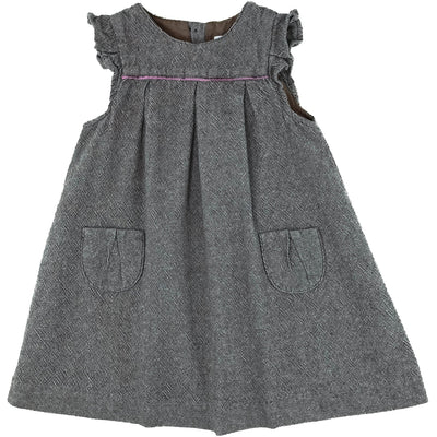 Robe sans manche de seconde main en coton pour bébé fille de 24 mois - photo recto