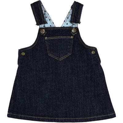 Robe salopette de seconde main pour bébé fille de 3 mois - photo recto